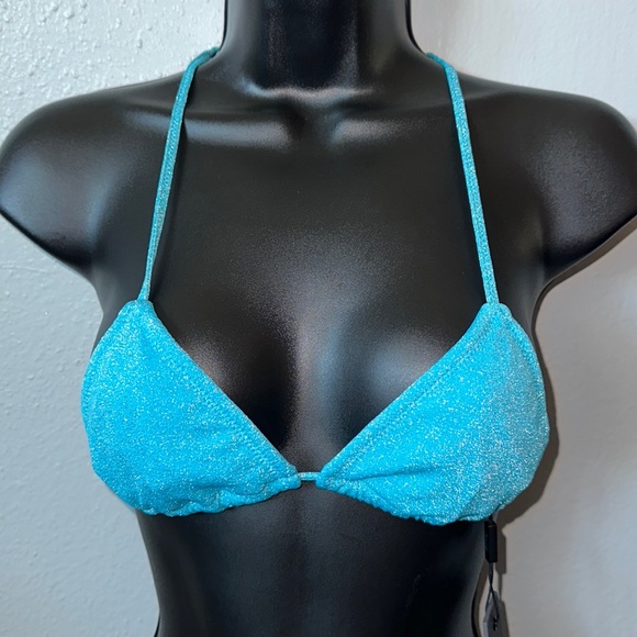 Baby blue string bathing suit top - Picture 2 of 8